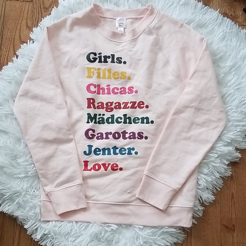 J.Crew x Girls Inc. Light Pink Sweatshirt